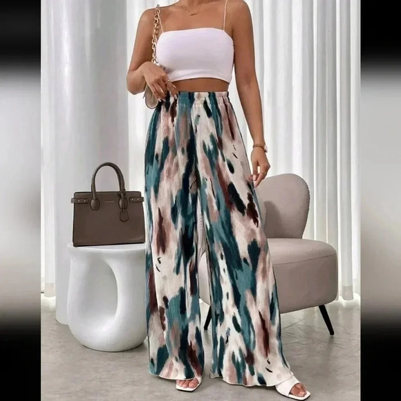 Tie-Dye WideLeg Casual Pants - Picture 1 of 5